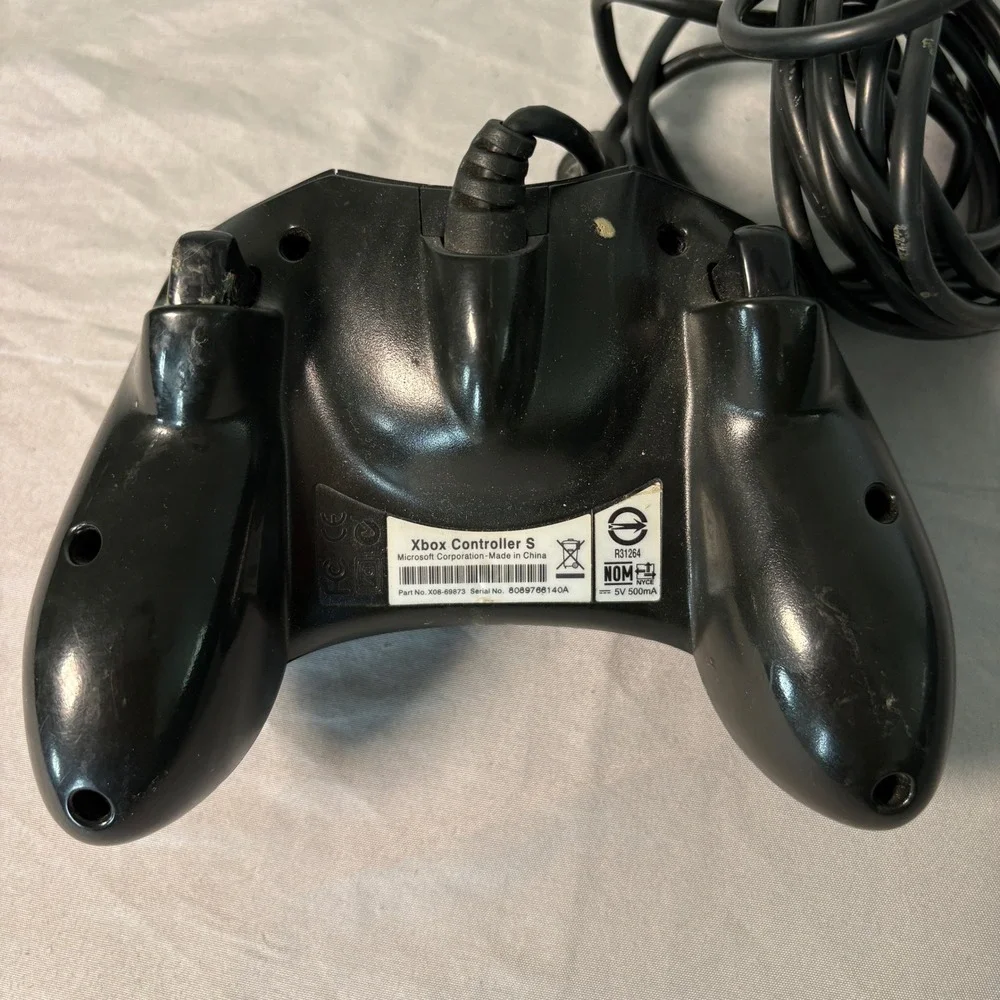 Microsoft Xbox Controller S Original OEM Wired Gamepad Black X08-69873